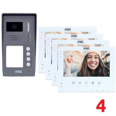 Urmet 1736/501-511 Κίτ Έγχρωμης Θυροτηλεόρασης 7" 2 Καλωδίων για 4 Διαμέρισματα Urmet 1736/501-511 Κίτ Έγχρωμης Θυροτηλεόρασης 7" 2 Καλωδίων για 4 Διαμέρισματα